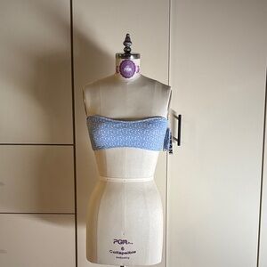 Urban Outfitters Light Blue Floral Bandeau